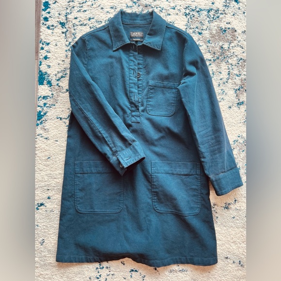 A.P.C. | Dresses | Apc Aurelia Dress In Dark Navy Blue | Poshmark